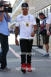 Lewis Hamilton (GBR) Mercedes AMG F1. 30.10.2014. Formula 1 World Championship, Rd 17, United States Grand Prix, Austin, Texas, USA, Preparation Day.