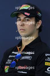 Sergio Perez (MEX), Sahara Force India at the FIA Press Conference 30.10.2014. Formula 1 World Championship, Rd 17, United States Grand Prix, Austin, Texas, USA, Preparation Day.