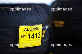 Tyre warmers for Fernando Alonso (ESP) Ferrari. 30.10.2014. Formula 1 World Championship, Rd 17, United States Grand Prix, Austin, Texas, USA, Preparation Day.