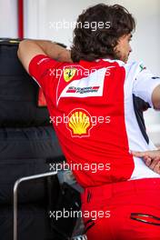 Ferrari mechanic. 30.10.2014. Formula 1 World Championship, Rd 17, United States Grand Prix, Austin, Texas, USA, Preparation Day.