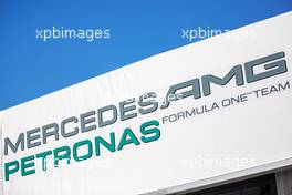 Mercedes AMG F1 logo. 30.10.2014. Formula 1 World Championship, Rd 17, United States Grand Prix, Austin, Texas, USA, Preparation Day.