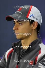 Esteban Gutierrez (MEX), Sauber F1 Team at the FIA Press Conference 30.10.2014. Formula 1 World Championship, Rd 17, United States Grand Prix, Austin, Texas, USA, Preparation Day.