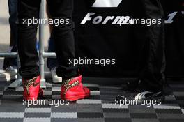 Puma boots worn by Lewis Hamilton (GBR) Mercedes AMG F1 (Left). 30.10.2014. Formula 1 World Championship, Rd 17, United States Grand Prix, Austin, Texas, USA, Preparation Day.