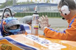 Tatiana Calderon (COL) JO ZELLER RACING Dallara F312 Mercedes and Jo Zeller 02.05.2014. FIA F3 European Championship 2014, Round 2, Qualifying, Hockenheim, Germany