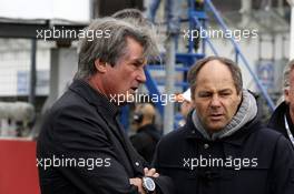 Hermann Tomczyk (GER), ADAC Sport President and Gerhard Berger (AUT) FIA 03.05.2014. FIA F3 European Championship 2014, Round 2, Race 1, Hockenheim, Germany