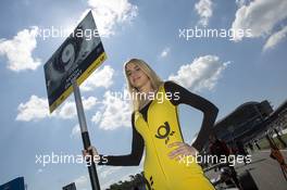 Gridgirl of Mitch Gilbert (AUS) Fortec Motorsports Dallara F312 – Mercedes 04.05.2014. FIA F3 European Championship 2014, Round 2, Race 2, Hockenheim, Germany