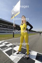 Gridgirl of Max Verstappen (NED) VAN AMERSFOORT RACING Dallara F312 Volkswagen 04.05.2014. FIA F3 European Championship 2014, Round 2, Race 3, Hockenheim, Germany