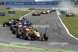 Sean Gelael (RI) JAGONYA AYAM with CARLIN Dallara F312 Volkswagen 04.05.2014. FIA F3 European Championship 2014, Round 2, Race 3, Hockenheim, Germany