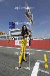 Gridgirl of Felix Rosenqvist (SWE) KFZTEILE24 MÜCKE MOTORSPORT Dallara F312 Mercedes 04.05.2014. FIA F3 European Championship 2014, Round 2, Race 3, Hockenheim, Germany