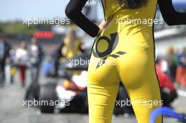 grid girl, drivers view 04.05.2014. FIA F3 European Championship 2014, Round 2, Race 3, Hockenheim, Germany