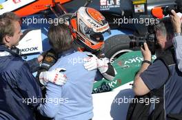 Max Verstappen (NED) VAN AMERSFOORT RACING Dallara F312 Volkswagen and Jos Verstappen 04.05.2014. FIA F3 European Championship 2014, Round 2, Race 3, Hockenheim, Germany