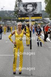 Gridgirl of Jordan King (GBR) Carlin Dallara F312 – Volkswagen 11.05.2014. FIA F3 European Championship 2014, Round 3, Race 3, Pau, France
