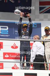 Race 1, The podium: winner Mitch Evans (NZL), RT Russian Time, 2nd Stoffel Vandoorne (BEL), ART Grand Prix, 3rd Jolyon Palmer (GBR), DAMS 19.07.2014. GP2 Series, Rd 6, Hockenheim, Germany, Saturday.