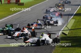 Race 1, Crash, Kimiya Sato (JAP) Campos Racing 06.09.2014. GP2 Series, Rd 09, Monza, Italy, Saturday.