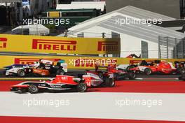 Race 1, Crash, Patrick Kujala (FIN) Marussia Manor Racing 21.06.2014. GP3 Series, Rd 2, Spielberg, Austria, Saturday.