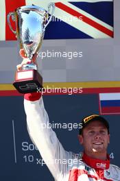 Race 1, Dean Stoneman (GBR), Koiranen GP  winner on the podium 10.10.2014. GP3 Series, Rd 8, Sochi Autodrom, Sochi, Russia, Saturday.