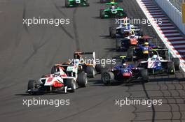 Race 1, Emil Bernstorff (GBR), Carlin crash 10.10.2014. GP3 Series, Rd 8, Sochi Autodrom, Sochi, Russia, Saturday.