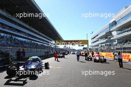 The grid before the start of the race. 10.10.2014. GP3 Series, Rd 8, Sochi Autodrom, Sochi, Russia, Saturday.