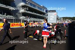 Grid girl. 10.10.2014. GP3 Series, Rd 8, Sochi Autodrom, Sochi, Russia, Saturday.