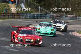 Rene Rast, Chris Mamerow, Phoenix Racing, Audi R8 LMS ultra 12.04.2014. VLN DMV 4-Stunden-Rennen, Round 2, Nurburgring, Germany.