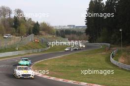 Nico Bastian, Michael Zehe, Christian Hohenadel, Rowe Racing, Mercedes-Benz SLS AMG GT3 12.04.2014. VLN DMV 4-Stunden-Rennen, Round 2, Nurburgring, Germany.