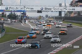 Start of the third group 23.08.2014. VLN Sechs-Stunden-ADAC-Ruhr-Pokal-Rennen, Round 7, Nurburgring, Germany.