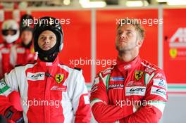 #81 Sam Bird (GBR) (Right) - AF Corse, Ferrari F458 Italia. 18.04.2014. FIA World Endurance Championship, Round 1, Silverstone, England, Friday.