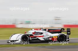 #02 Marcel Fassler (SUI) / Andre Lotterer (GER) / Benoit Treluyer (FRA) - Audi Sport Team Joest, Audi R18 e-tron quattro Hybrid. 18.04.2014. FIA World Endurance Championship, Round 1, Silverstone, England, Friday.