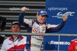 Anthony Davidson (GBR) Toyota Racing celebrates on the podium.  03.05.2014. FIA World Endurance Championship, Round 2, Spa-Francorchamps, Belgium, Saturday.