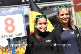 Grid girls. 03.05.2014. FIA World Endurance Championship, Round 2, Spa-Francorchamps, Belgium, Saturday.