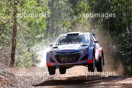 Chris Atkinson (AUS) Stephane Prevot (BEL) Hyundai i20 WRC .  11-14.09.2014. World Rally Championship, Rd 10, Coates Hire Rally Australia, Coffs Harbour, New South Wales, Australia