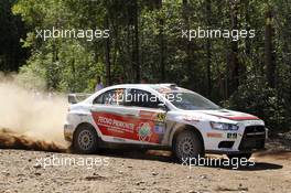 Max Rendina (ITA) Mario Pizzuti (ITA) Mitsubishi Lancer Evo X .  11-14.09.2014. World Rally Championship, Rd 10, Coates Hire Rally Australia, Coffs Harbour, New South Wales, Australia