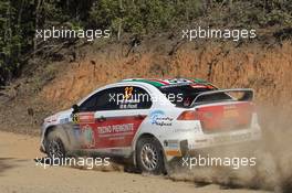 Max Rendina (ITA) Mario Pizzuti (ITA) Mitsubishi Lancer Evo X .  11-14.09.2014. World Rally Championship, Rd 10, Coates Hire Rally Australia, Coffs Harbour, New South Wales, Australia