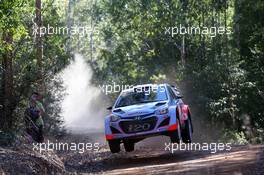 Chris Atkinson (AUS) Stephane Prevot (BEL) Hyundai i20 WRC .  11-14.09.2014. World Rally Championship, Rd 10, Coates Hire Rally Australia, Coffs Harbour, New South Wales, Australia