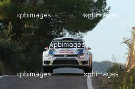 Jari-Matti Latvala,  Miikka Anttila (Volkswagen Polo WRC #2, Volkswagen Motorsport) 23-26.10.2014. World Rally Championship, Rd 12,  Rally de Espana, Salou, Spain.