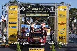 WRC 2 Rally winners, Nasser Al Attiyah, Giovanni Bernacchini (Ford Fiesta RRC, #40) 23-26.10.2014. World Rally Championship, Rd 12,  Rally de Espana, Salou, Spain.