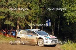 Jari-Matti Latvala,  Miikka Anttila (Volkswagen Polo WRC #2, Volkswagen Motorsport)  31.07-03.08.2014. World Rally Championship, Rd 8, Rally Finland, Jyvaskyla, Finland