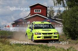Fabrizio de Sanctis (ITA) Alessandro Marigo (ITA), Mitsubishi Lancer Evo  31.07-03.08.2014. World Rally Championship, Rd 8, Rally Finland, Jyvaskyla, Finland