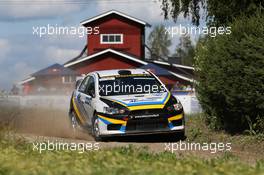 Giovanni Manfrinato (ITA) Carlo Pisano (ITA), Mitsubishi Lancer Evo X  31.07-03.08.2014. World Rally Championship, Rd 8, Rally Finland, Jyvaskyla, Finland