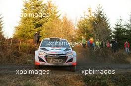 Thierry Neuville, Nicolas Gilsoul (Hyundai i20 WRC, #7 Hyundai Motorsport) 13-16.11.2014. World Rally Championship, Rd 13, Wales Rally GB, Deeside, Flintshire, Wales.