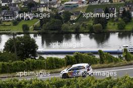 Jari-Matti Latvala (FIN) Miikka Anttila (FIN) Volkswagen Polo WRC #2, Volkswagen Motorsport 20.-24.08.2014. World Rally Championship, Rd 9, Rally Germany, Trier, Germany