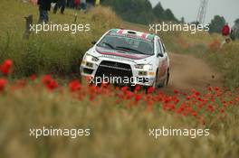 Massimilliano Rendina, Marlo Pizzuti (Mitsubishi Lancer Evo X, #33) 26-29.06.2014. World Rally Championship, Rd 7, Rally Poland, Mikolajki, Poland.