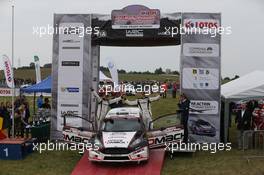 Ott Tanak (EST) Kuldar (EST), Ford Fiesta R5, M-Sport World Rally Team, WRC2 winners 26-29.06.2014. World Rally Championship, Rd 7, Rally Poland, Mikolajki, Poland.