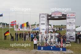 Podium 26-29.06.2014. World Rally Championship, Rd 7, Rally Poland, Mikolajki, Poland.