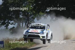 Andreas Mikkelsen ,Ola Floene (Volkswagen Polo R WRC, #9 Volkswagen Motorsport II) 26-29.06.2014. World Rally Championship, Rd 7, Rally Poland, Mikolajki, Poland.