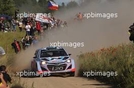 Juho Hanninen, Tomi Tuominen (Hyundai i20 WRC,  #8 Hyundai Motorsport) 26-29.06.2014. World Rally Championship, Rd 7, Rally Poland, Mikolajki, Poland.