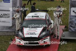 Ott Tanak (EST) Kuldar (EST), Ford Fiesta R5, M-Sport World Rally Team, WRC2 winners 26-29.06.2014. World Rally Championship, Rd 7, Rally Poland, Mikolajki, Poland.