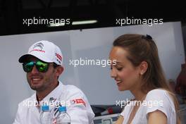   JosÃ© Maria Lopez (ARG) Citroen C-Elysee WTCC, Citroen Total WTCC and his wife  11.04.2014. World Touring Car Championship, Rounds 01 and 02, Marrakech, Morocco.