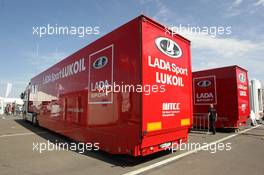    Lada motorhome  12.04.2014. World Touring Car Championship, Rounds 01 and 02, Marrakech, Morocco.