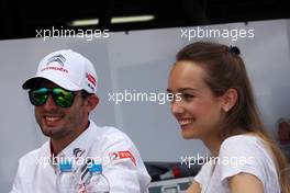   JosÃ© Maria Lopez (ARG) Citroen C-Elysee WTCC, Citroen Total WTCC and his wife  11.04.2014. World Touring Car Championship, Rounds 01 and 02, Marrakech, Morocco.